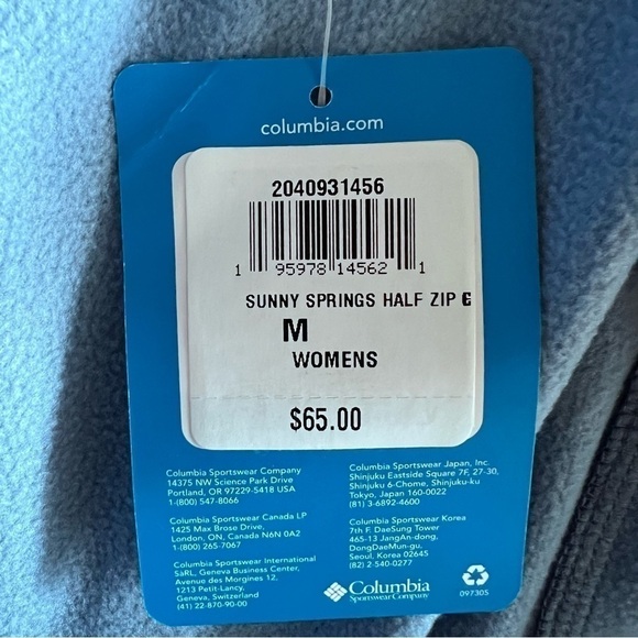 NWT Columbia women’s sunny springs half zip pullover size medium - Picture 8 of 10